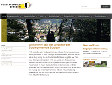 Tablet Screenshot of burgergemeinde-burgdorf.ch